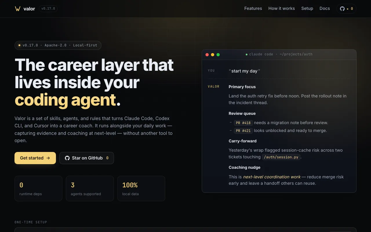 Screenshot of Valor