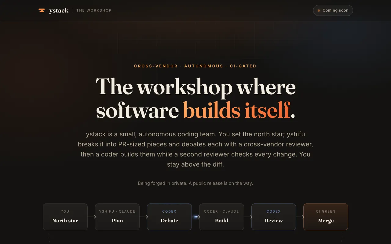 Screenshot of ystack